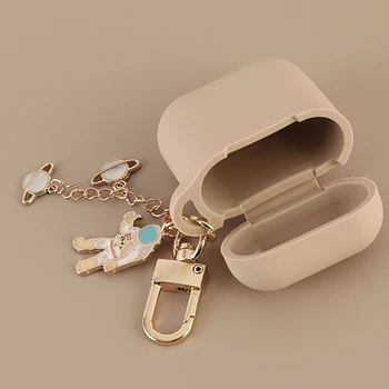 

Cosmic Astronaut Spaceman Silicone Case for Apple Airpods 1 2 Accessories Bluetooth Earphone Protective Cover Box Case Key ring