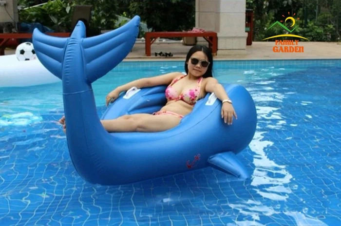Дизайн синий и белый Акула КИТ всадник надувной плавательный бассейн игрушка надувной матрас шезлонг с двумя ручками