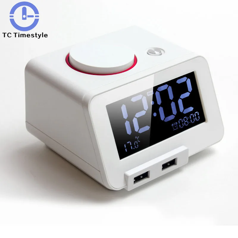 Fashion Simple Multifunction Electronic Alarm Clock LED Mute Night Light Sleeping Tape Thermometer Bed Head Oversize Ringtone Fashion Simple Multifunction Electronic Alarm Clock LED Mute Night Light Sleeping Tape Thermometer Bed Head Oversize Ringtone