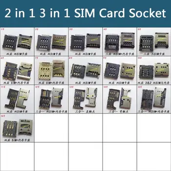 

2/3 in 1 6/8 PIN Micro Dual SIM SD TF Card Socket Old Cellphone Machine Domestic Slot Tray Holder Adapter Motherboard Repair