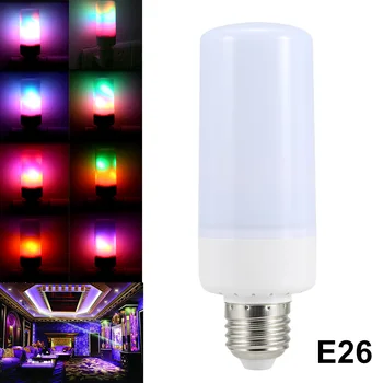 

LED Rainbow Light Blub E12/E14/B22/E26/E27 Colorful Flame Lamp 5W Home Decor Energy Saving Lights GHS99