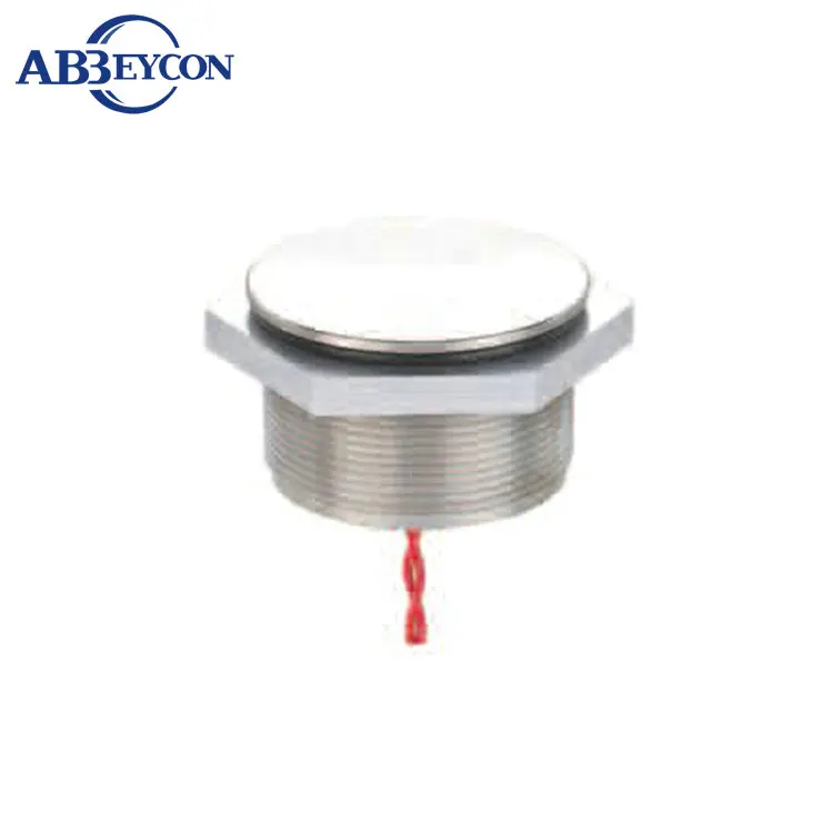 

Abbeycon Silver Alluminium Touch To Start Normally Open Flat Head 30mm 2A Momentary Big Piezo IP68 Wired Waterproof Switch