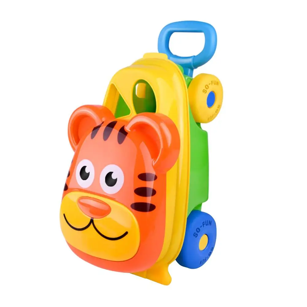 

14 PCS Kids Beach Case Trolley Buggy Beach Sand Toys Set Kids Outdoor Toy Beach Trolley Case Toy Storage, Easy To Carry