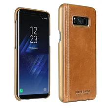 Роскошные пьер карден для samsung galaxy s8 плюс case cover винтаж натуральная кожа case для samsung galaxy s8 edge телефон случаях