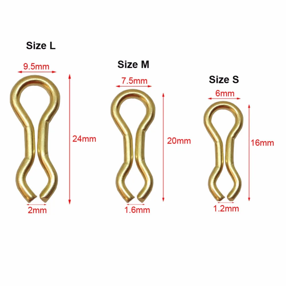 INFOF 200 шт. рыболовный соединитель защелкивает латунные проволочные грузила люверсы для ловли карпа Fishing Зажим снасти аксессуары рыболовные водопроводы