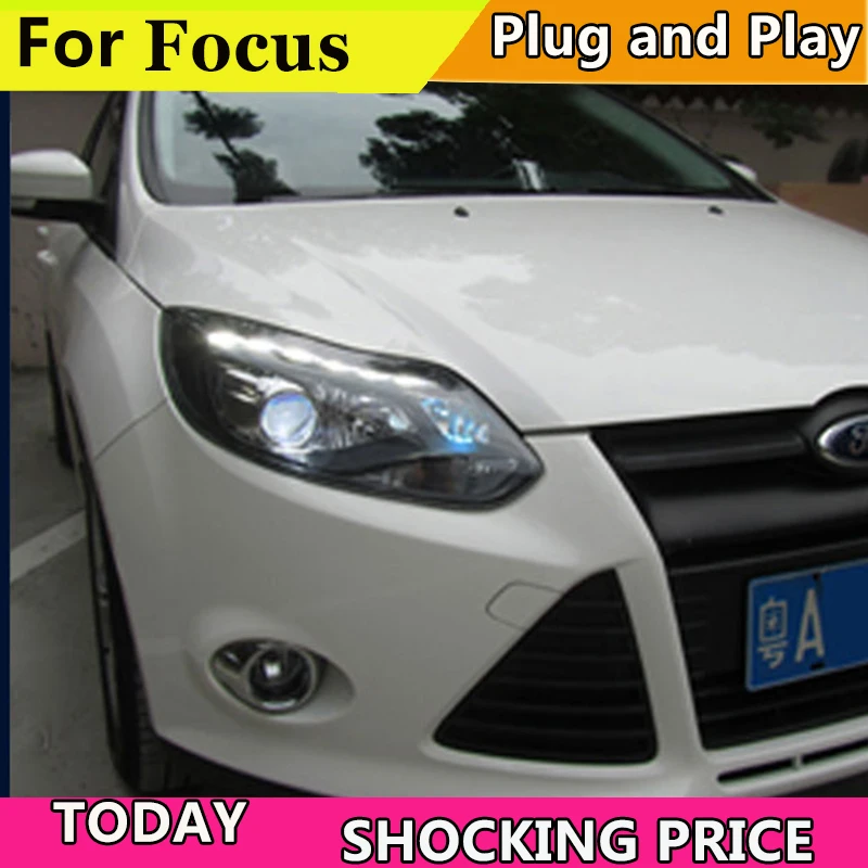 Doxa стайлинга автомобилей для Ford focus ST фары 2012 2014 фокус светодиодный DRL Объектив