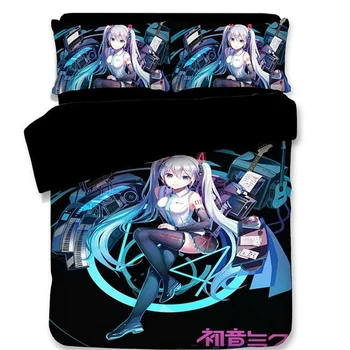 

Japanese Anime Bedding Set Twin Queen King Size Duvet Cover Bed Sheets Pillowcase Teen Girls Home Textiles