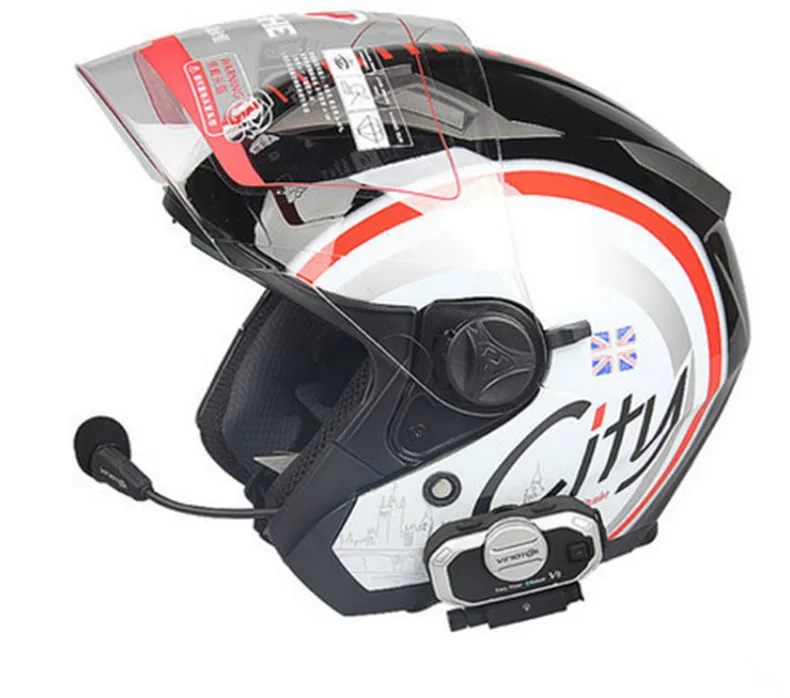 Motorcycle Helmet Bluetooth Headset Vimoto V8 850mAh Multi-function BT Interphone Motorbike Stereo Headphones for Two Way Radios (16)