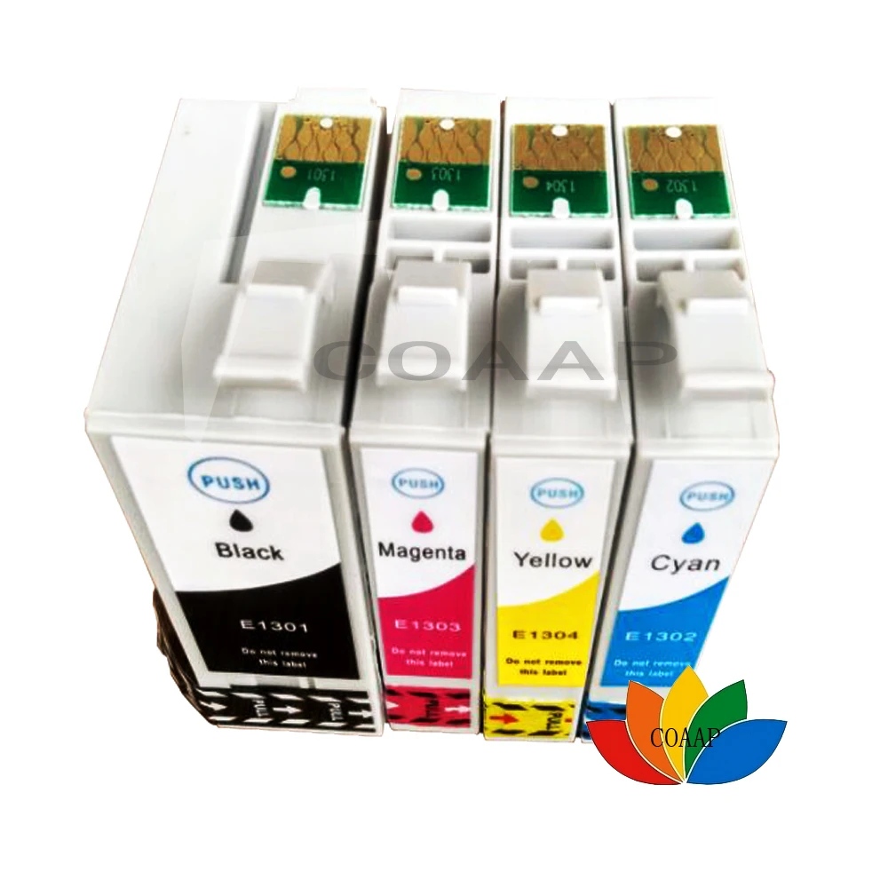 COAAP 4PK совместимые картриджи для Epson T1301 T1302 T1303 T1304