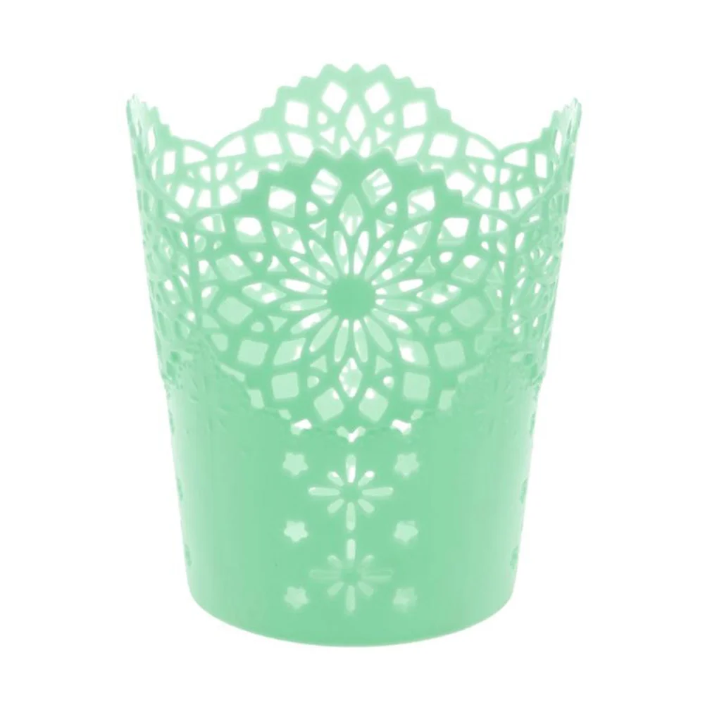 جديد حار سطح المكتب القمامة سلة التخزين متعددة الوظائف الجوف زهرة القلم وعاء فرشاة للمكياج حامل