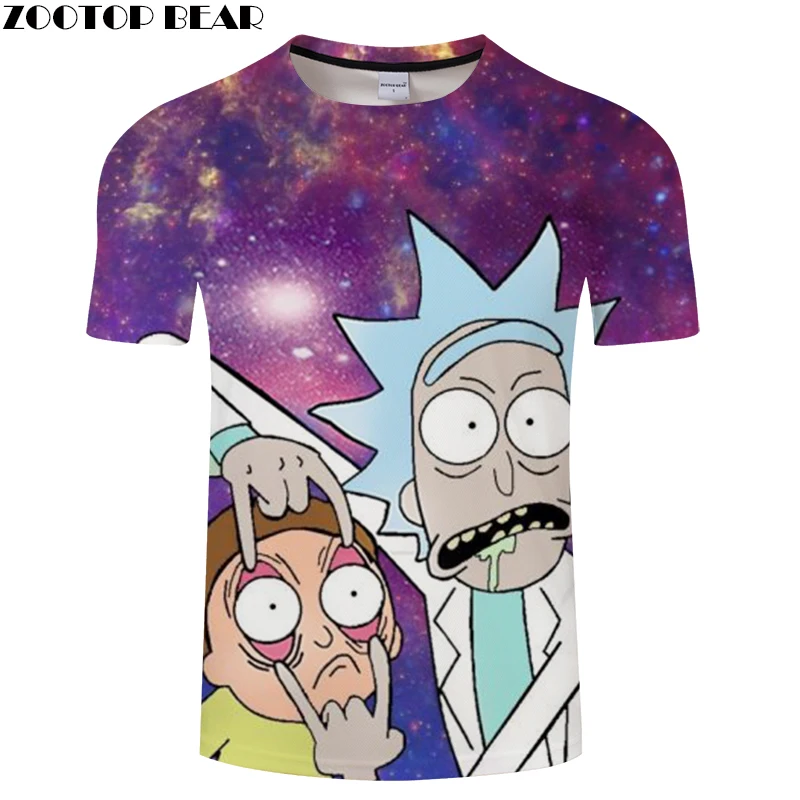 

Rick & morty men's t-shirt summer men and women cool T-shirt top men funny 3d printed sportwear rick and morty men pubg t shirt