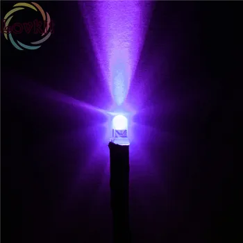 

20pcs 3MM LED Pre-Wired Resistor 12V UV Purple Emitting Diode Round Top 12V DC 20 CM Pre Wired Diodes Led Lamp Light For DIY
