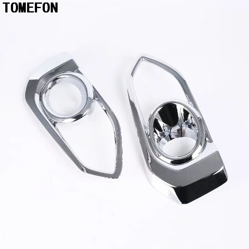 TOMEFON For Honda Fit Jazz 2018 2019 ABS Chrome Car Front Fog Light Lamp Cover Trim Frame Exterior Accessories Auto Parts 2pcs TOMEFON For Honda Fit Jazz 2018 2019 ABS Chrome Car Front Fog Light Lamp Cover Trim Frame Exterior Accessories Auto Parts 2pcs