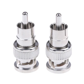 

2Pcs BNC Male To RCA Male Coax Connector Adapter Cable Coupler For Cctv Camera