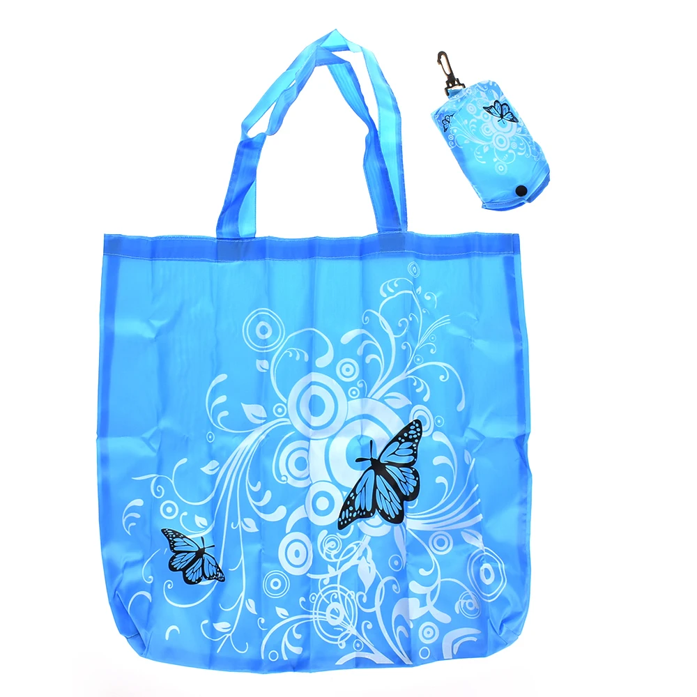 1PC Foldable Butterfly Pocket Shopping Bag Tool Eco Folding Shoulder Handle Bag Travel Grocery Reusable Tote Pouch 1PC Foldable Butterfly Pocket Shopping Bag Tool Eco Folding Shoulder Handle Bag Travel Grocery Reusable Tote Pouch