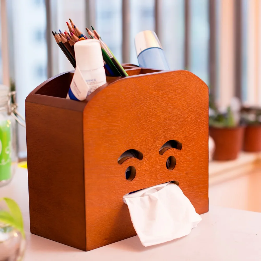 Exquisite expression Fiberboard tissue boxes Creative cute Desktop