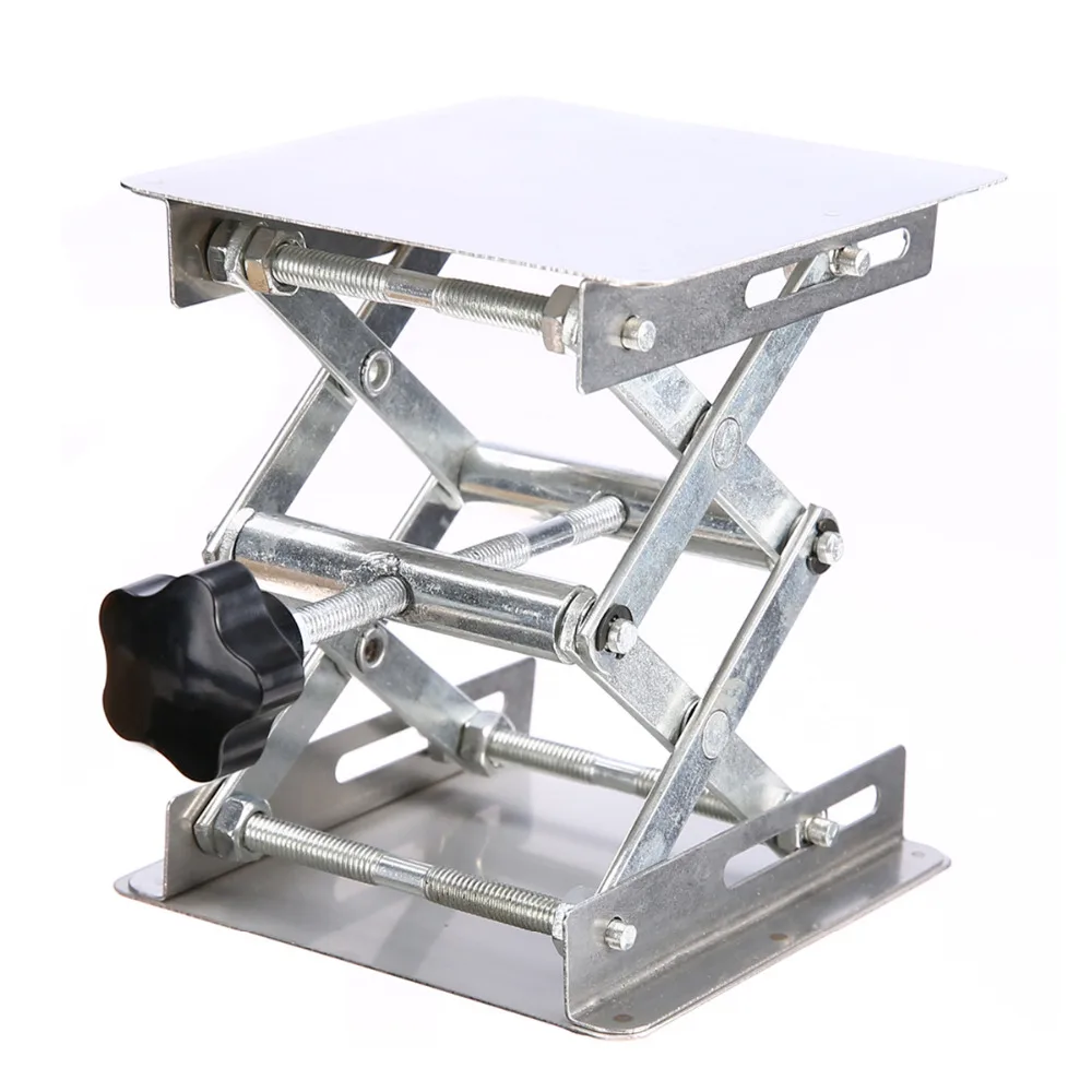 Adjustable-Laboratory-Lifting-Platform-High-Quality-Stainless-Steel-Lab-Scissor-Stand-Rack-100-100mm