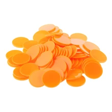 100x25 мм Высокое качество нетоксичные пластиковые фишки казино покер маркеры бинго жетон забавная игрушка подарок оранжевый