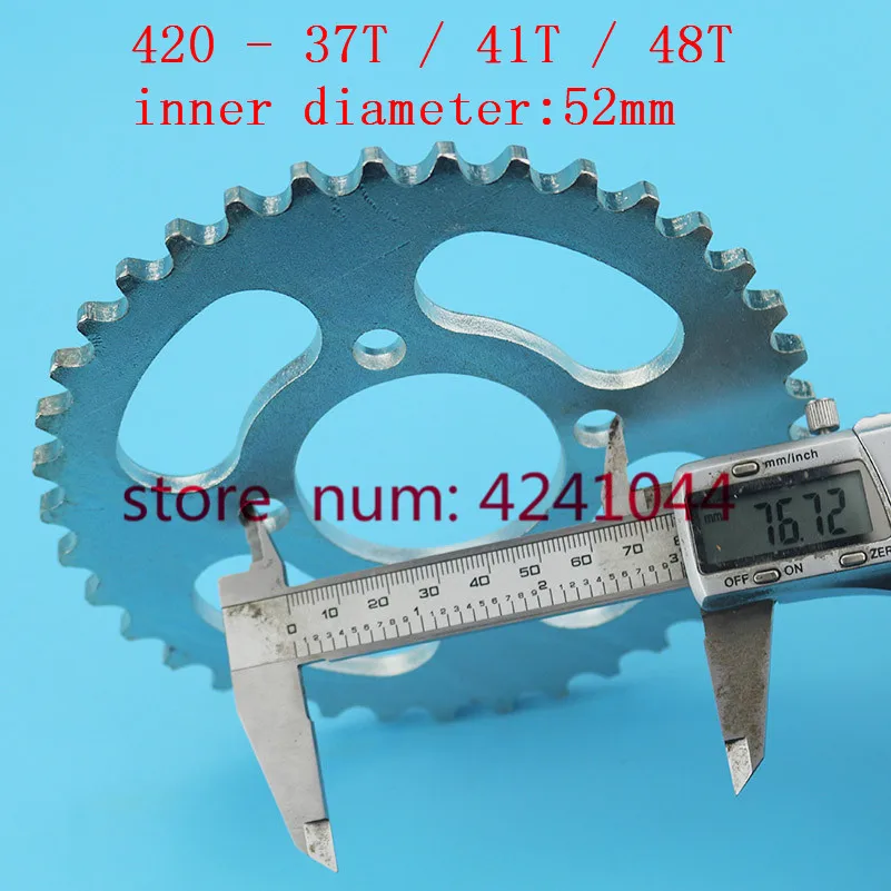 420 37T 41T 48T Tooth Rear Chain Sprocket 52mm For Chinese ATV Quad Pit Dirt Bike Buggy Go Kart Motorcycle Motor Moped