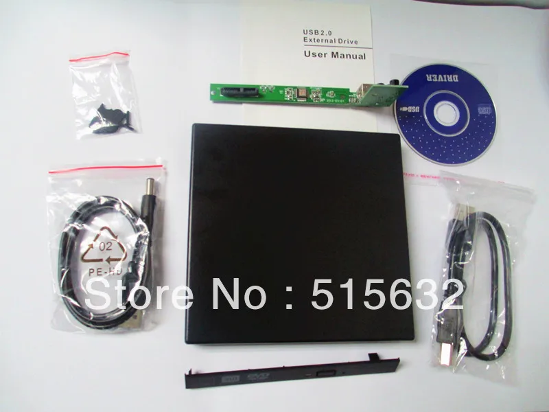 USB 2,0 Тонкий внешний карман для 12,7 мм SATA CD DVD RW устройство для записи дисков+ 12,7 мм HDD жесткий диск Оптический Защитный Контейнер для устройств считывания и записи информации