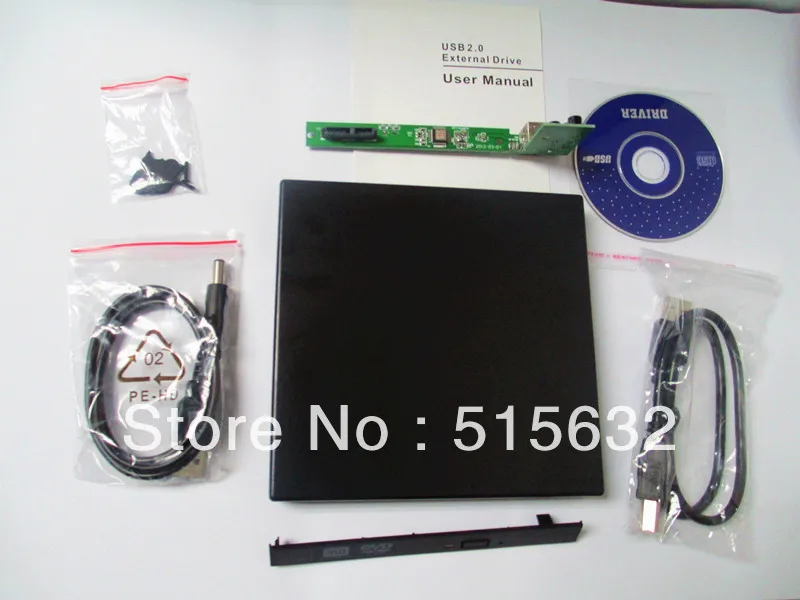 Новинка USB 2 0 Тонкий внешний чехол Корпус для 12 7 мм Sata Cd DVD Rw рекордер + HDD жесткий