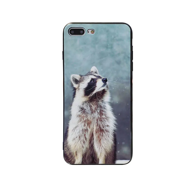 Чехол с рисунком животного енота для iPhone 6plus чехол телефона 8 7 6 6S Plus X 5 фотосессия