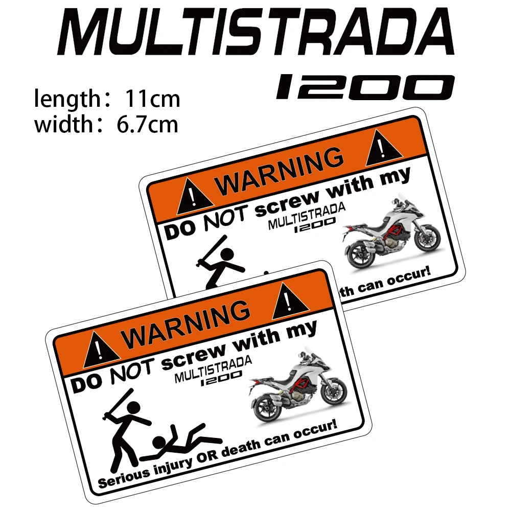 

KODASKIN Motorcycle Cheap 2D Creative Warning Sticker Decal for DUCATI hypermotaro 1200