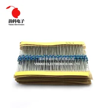 600 шт. 1/4W 1% металлического пленочного комплект резисторов в ассортименте 10~ 1 м ом 30 значение, в каждом 20 штук