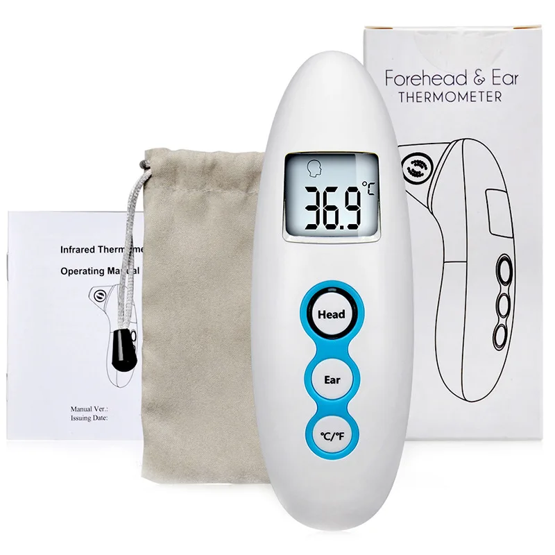 2 в 1 Бесконтактный Детский термометр цифровой инфракрасный термометр для измерения лоб ухо ребенка с сигнализацией температуры Termometro