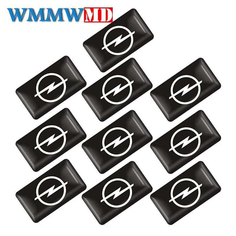

10pcs Car styling Steering wheel 3D small Emblem Sticker Wheel Decal Fit for OPEL Corsa Insignia Astra Antara Meriva Car Sticker