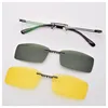 Frameless For Men With Magnet Clip Film Myopia Gray Eyeglasses Lens Rimless Glasses Frame Silver Sunglasses Yellow Night Vision ► Photo 1/6