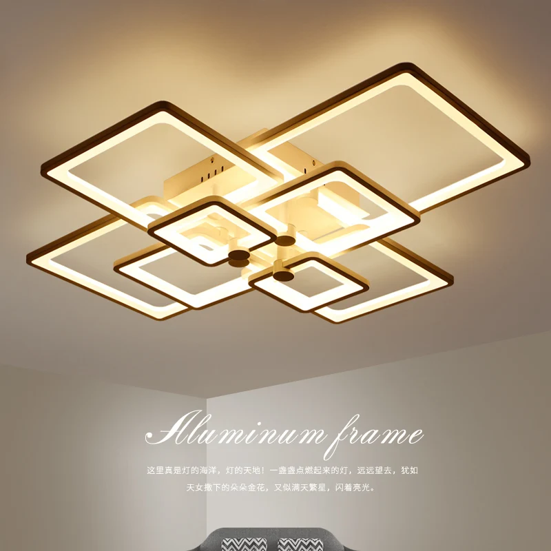 

Surface Mounted Modern Led Ceiling Lights For Living Room Bedroom Square Dimming Ceiling Lamp light fixtures luminaria de teto