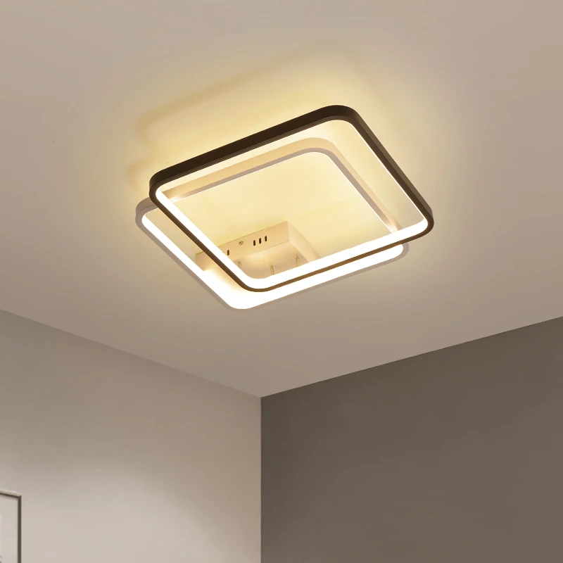 NEO Gleam 420x420 мм современные светодиодные потолочные лампы для спальни, кабинета, гостиной, белый+ черный цвет, домашний декоративный потолочный светильник