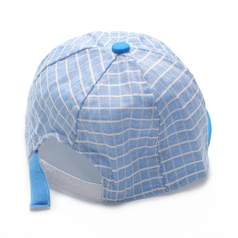 New Baby Boys Caps Cotton Boy Cap Plaid Baseball Boys Sun Hat Spring Summer Baby Hats Fashion Scissors Hand Baby Accessories (5)