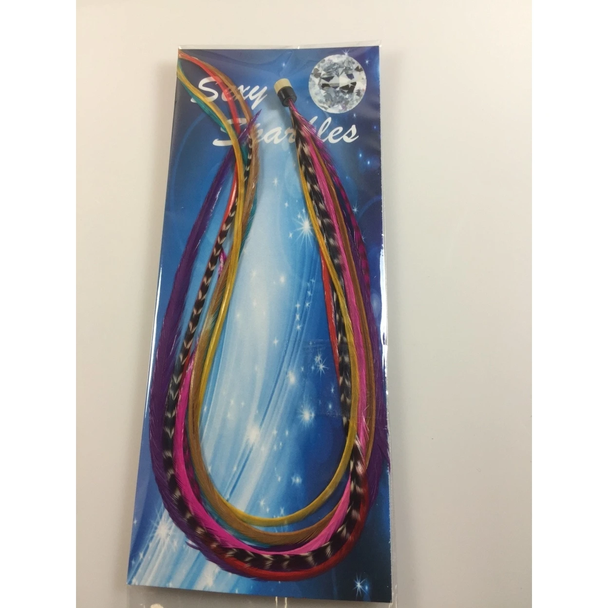 8 Feathers in Total 7-10 in Length Happy Rainbow Mix Feathers Bonded At the Tip for Hair Extension Salon Quality Feathers (1)