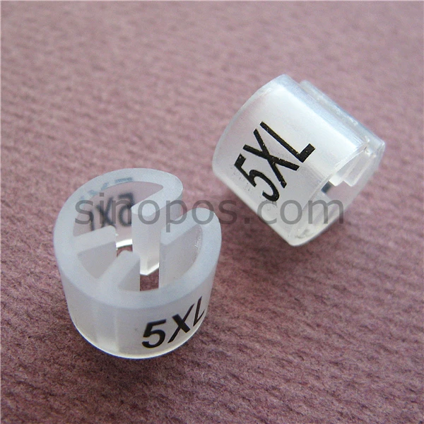 

Plastic Snap on hangers clips, Circle marker for special sizes, clothes hanger accessories label tube large xs sizes marked