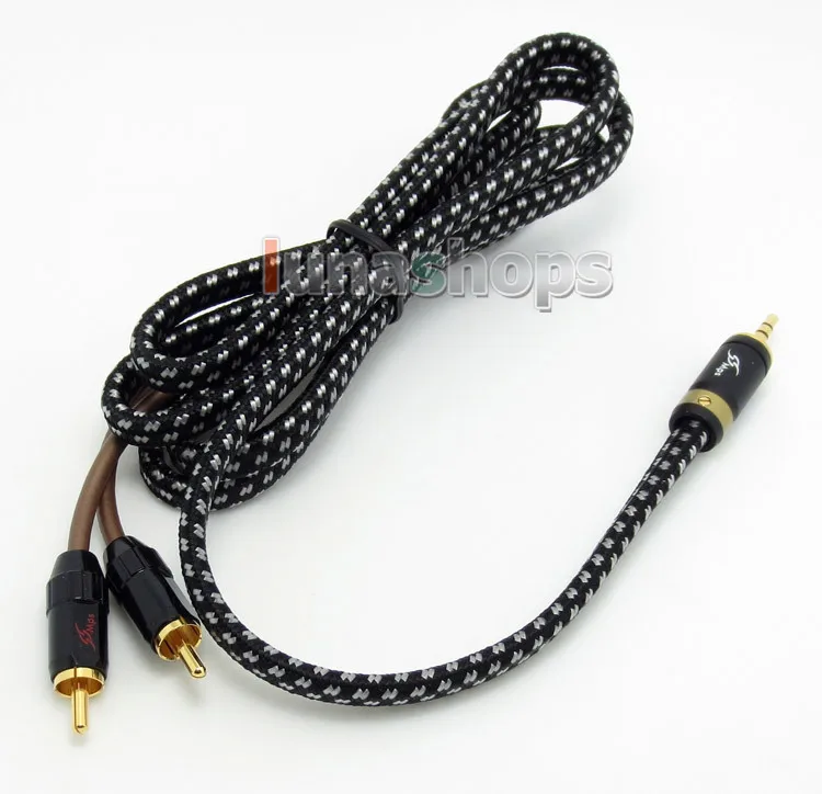 

1.8m MPS X-5 Leopard 3.5mm Male to 2 RCA splitter type Silver plated cable LN004235