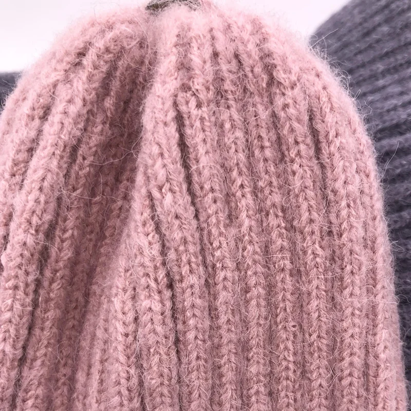 Шерсть зимние шапки для женщин вязанная шерсть натуральный мех помпоны шапки модные дамские шапочки череп женская шапка