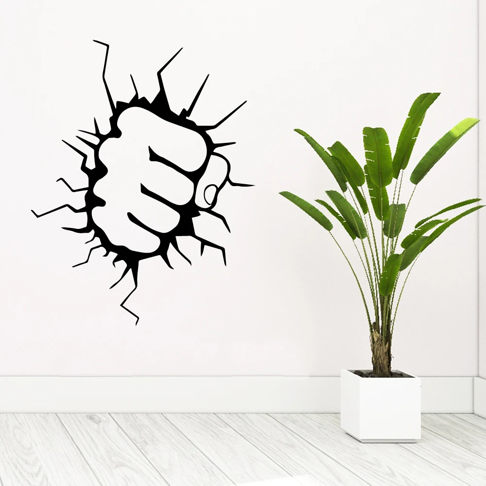 

Creative fist Vinyl Wallpaper For Kids Room Decoration Background Sticker Decal Living Room Decor Bedroom Mural adesivi murali