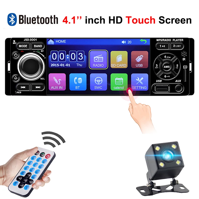 Автомобильный центральный мультимедийный Автомагнитола 1Din One 1 Din 4 ''HD