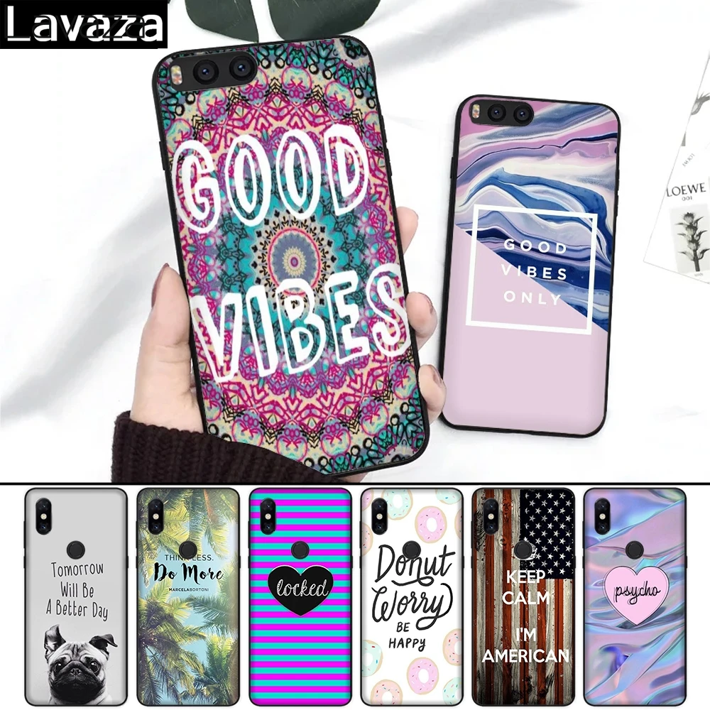 

Lavaza Colorful with Good Vibes Silicone Case for Xiaomi Redmi 4A 4X 5A S2 5 Plus 6 6A Note 4 Pro 7 Prime