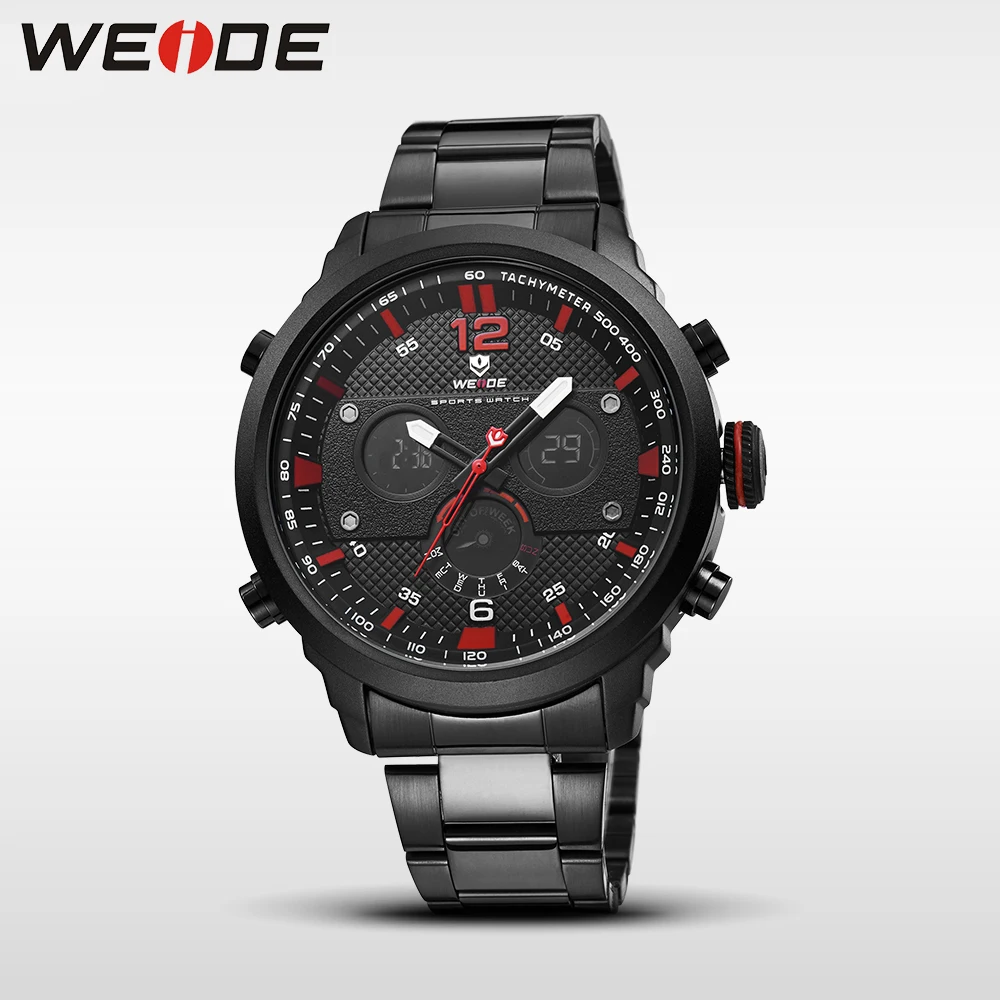 

WEIDE Jung genuine watch sport digital stainles steelin quartz men Wrist watches quartz contracted water resistant horloge clock