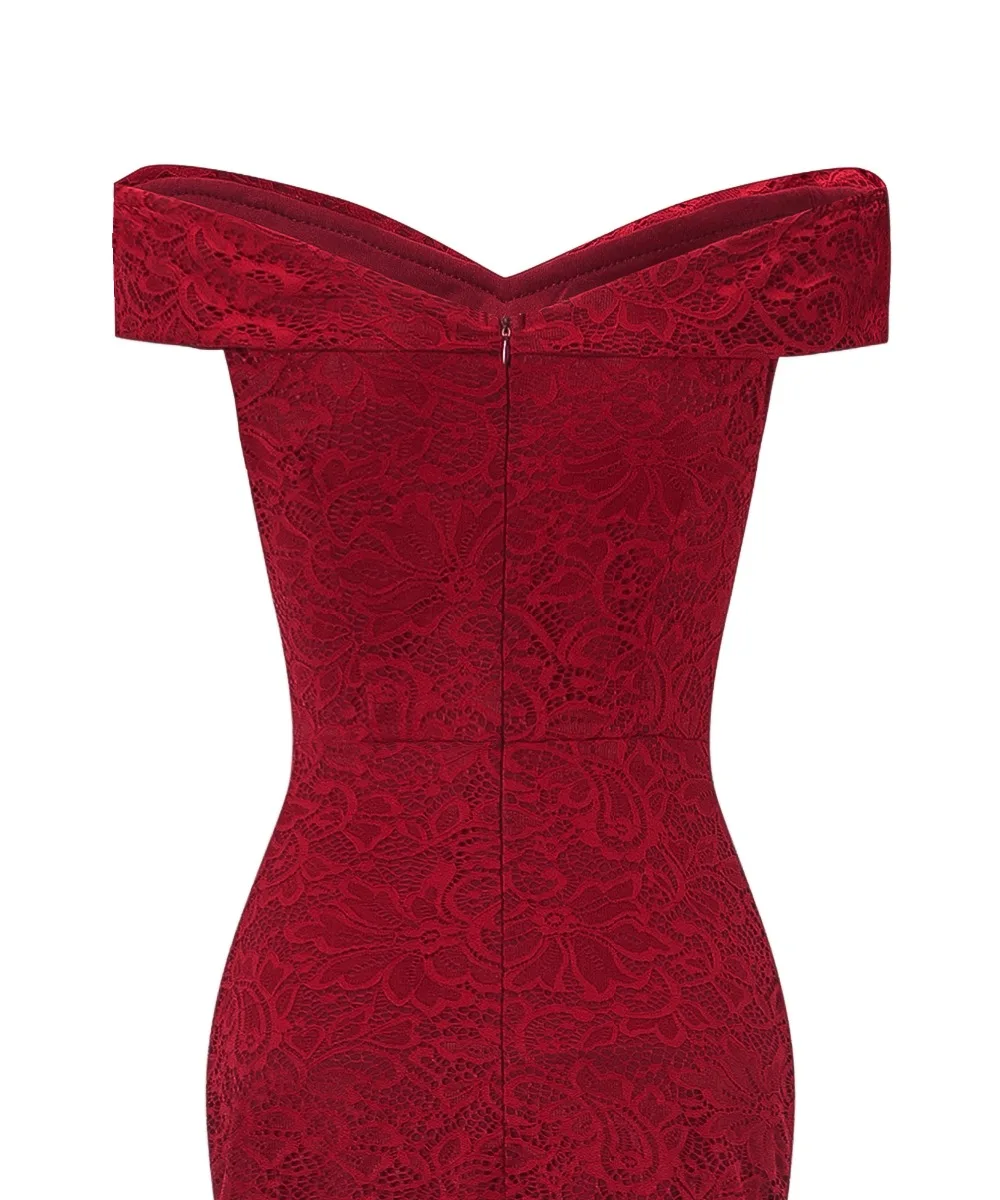 OML533J#Fishtail wine red lace evening Dresses long Blue pink Christmas party dress prom gown women's fashion wholesale Clothing OML533J#Fishtail wine red lace evening Dresses long Blue pink Christmas party dress prom gown women's fashion wholesale Clothing