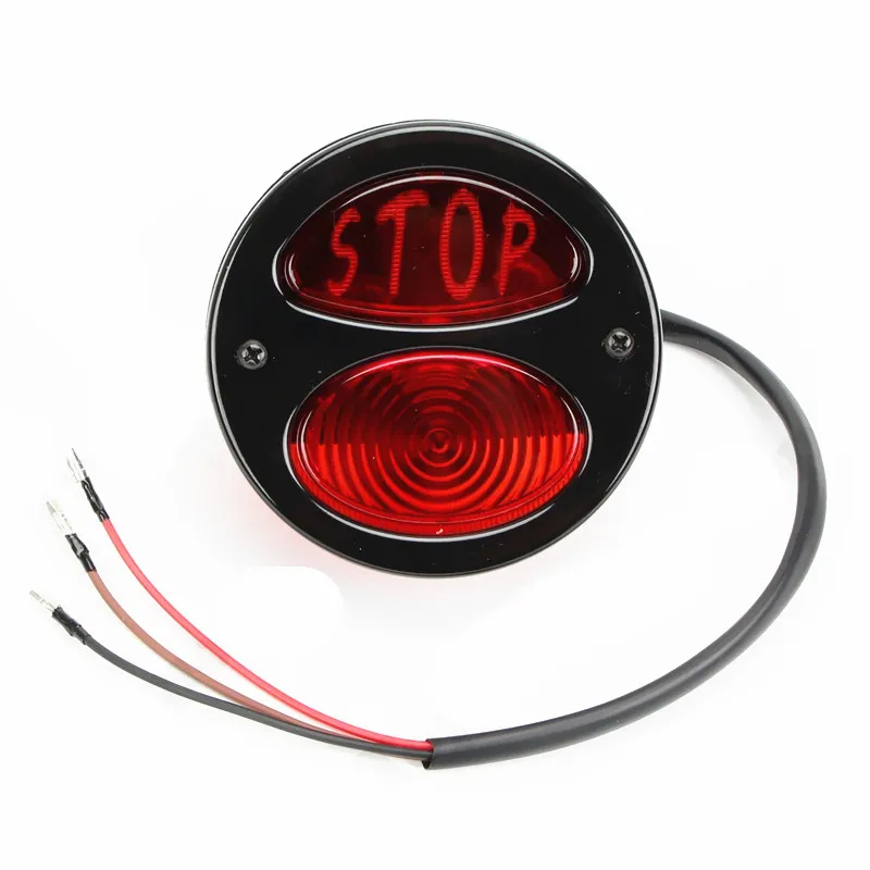 

Black Plastic STOP Rear Brake Tail light License Plate Lamp Motorcycle For Harley Sportster Honda Yamaha Suzuki BMW Touring