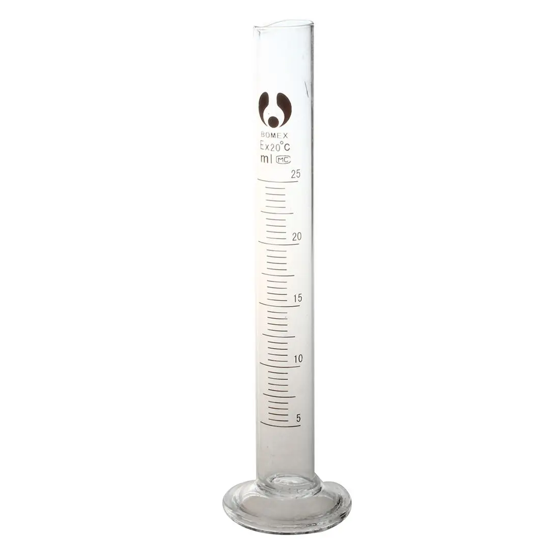 

25ml Graduated Glass Measuring Cylinder Chemistry Laboratory Measure