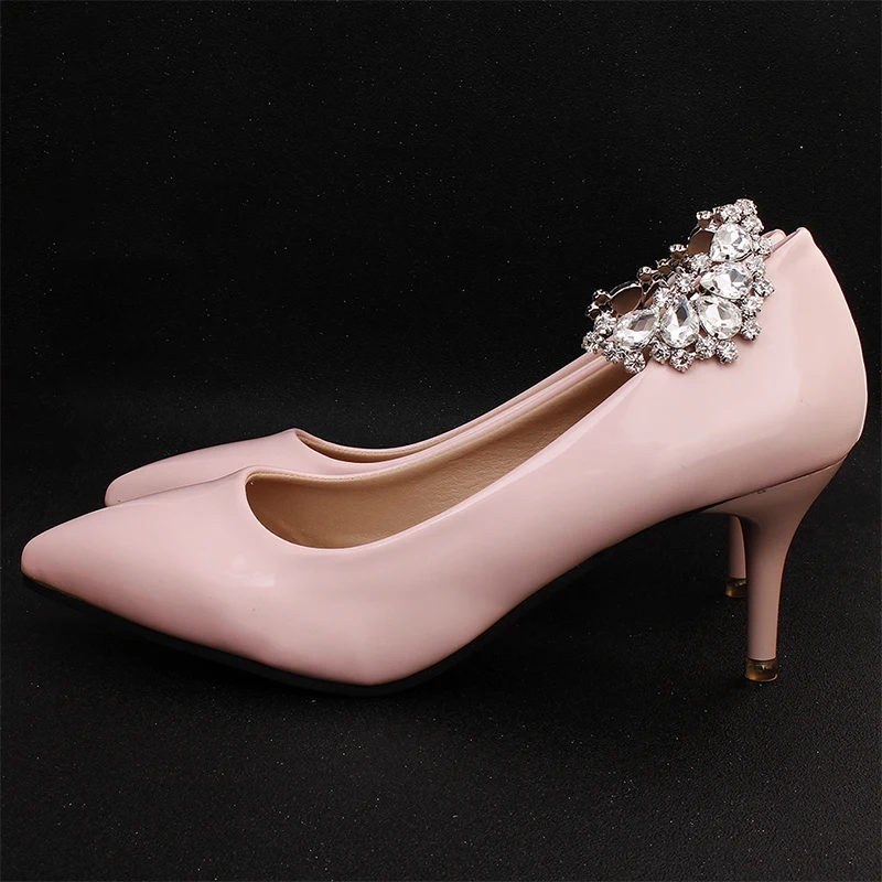 Miallo/новейшая модель; женские свадебные туфли с австрийскими кристаллами; Свадебная обувь для невесты и подружки невесты; свадебные туфли на высоком каблуке с пряжкой; аксессуары