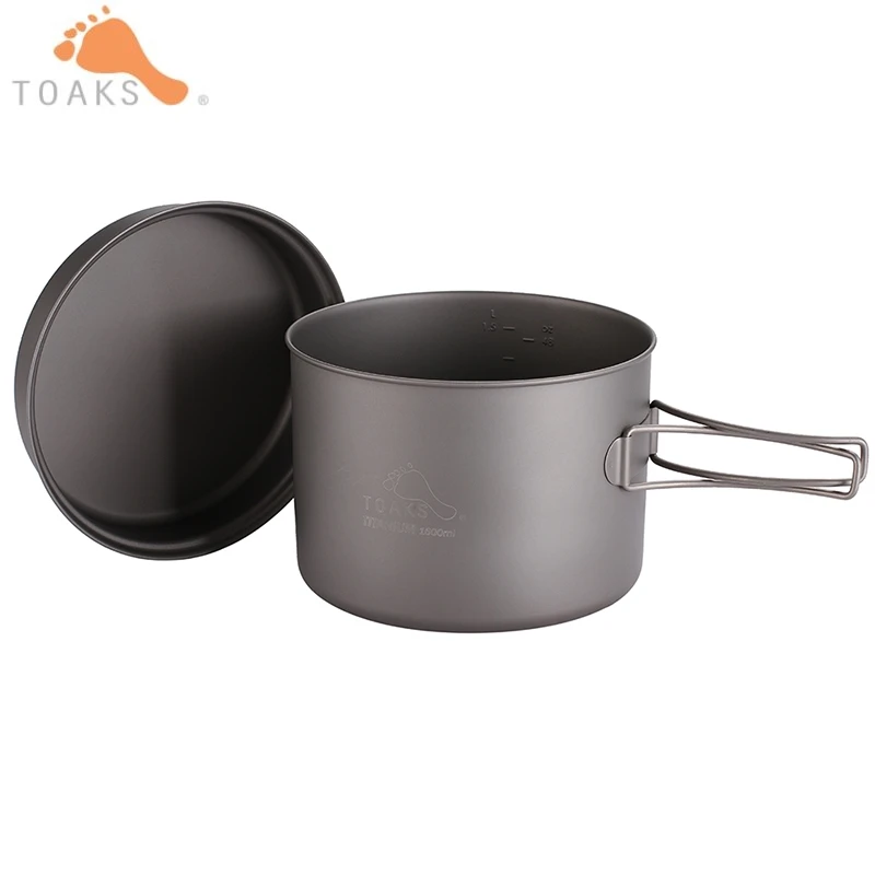 TOAKS 1600 ml utensilios de cocina conjunto de ultraligero de olla y sartén de Camping al aire libre de Picnic vajilla bacteriostático CKW-1600