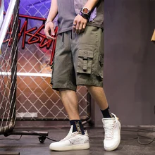 Мужские шорты спортивные хип-хоп Уличная летняя Военная хлопковая мужские бермуды m-xxxl свободные мужские Шорты повседневные