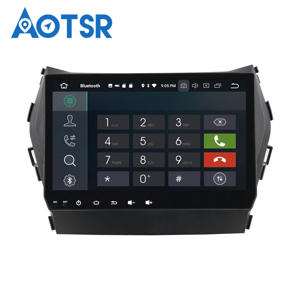 Excellent Android 8 4+32G Car DVD Player GPS navigation For Hyundai IX45 Santa fe 2014-2015 head unit multimedia player tape recorder IPS 2