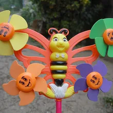Ветер Спорт Пластиковые многоцветные детские образовательные игрушки мультфильм бабочка форма Традиционная игрушка маленькая ветряная мельница Забавный подарок